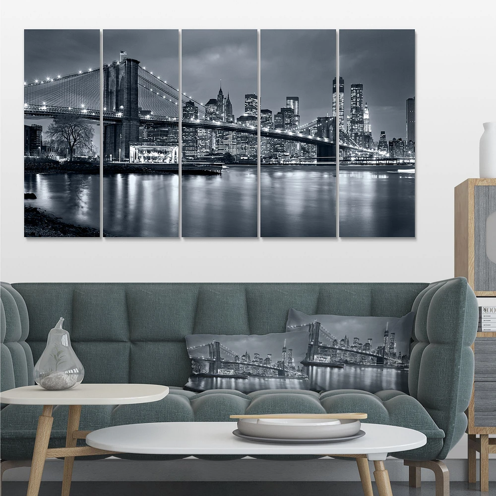 Panorama New York City at Night  Canvas Print