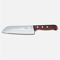 Victorinox Wood Santoku Granton Edge Knife 17 cm