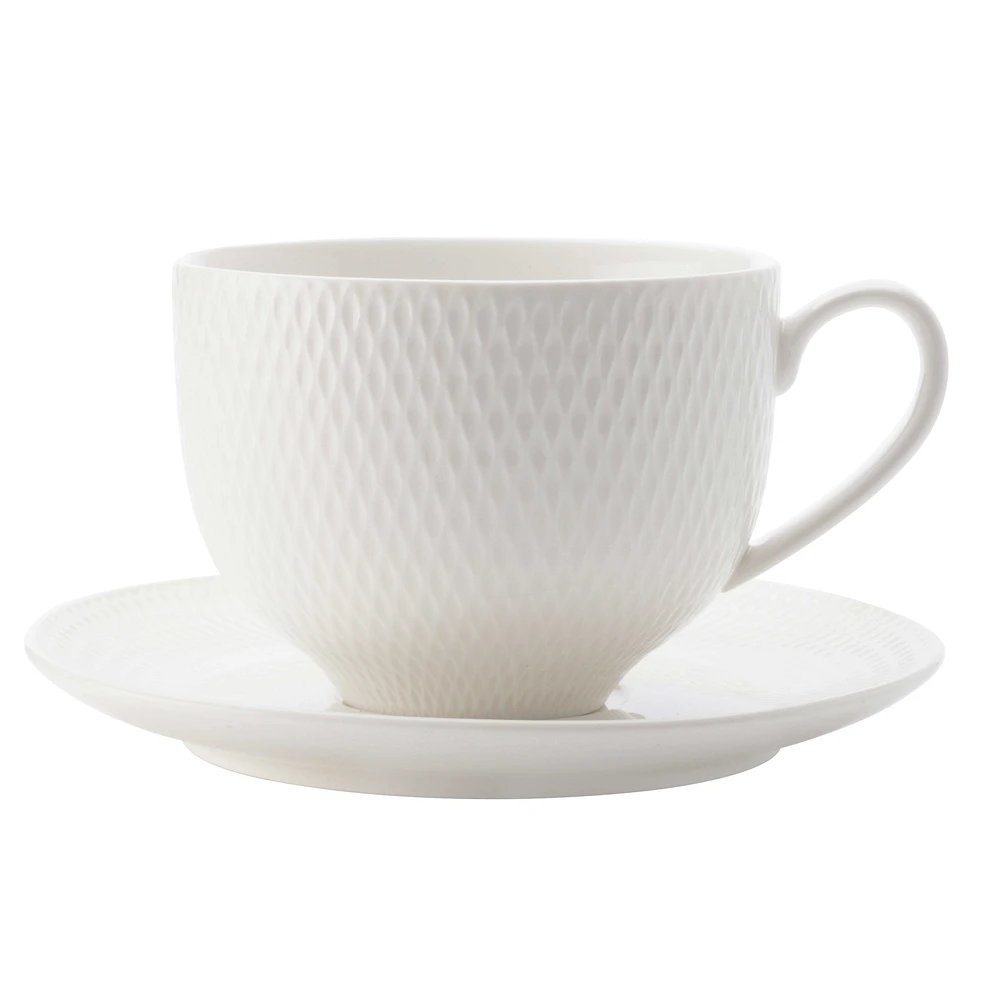 Maxwell & Williams Diamond Round Cup & Saucer - 220 ml