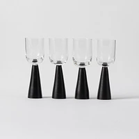 Pyramid Shot Glass, Set of 4 - Black, 40ml