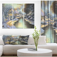 Evening Glow in Chrismas Eve  Canvas Wall Art