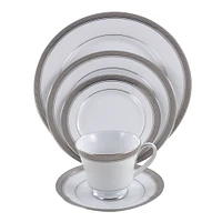 Crestwood Platinum 5-Piece Dinnerware Set by Noritake