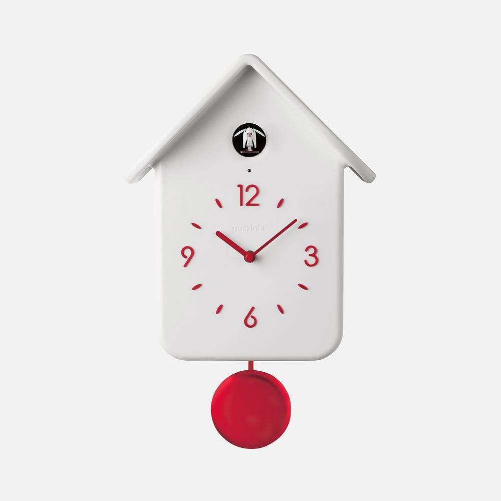 Home White Cuckoo Clock with Pendulum