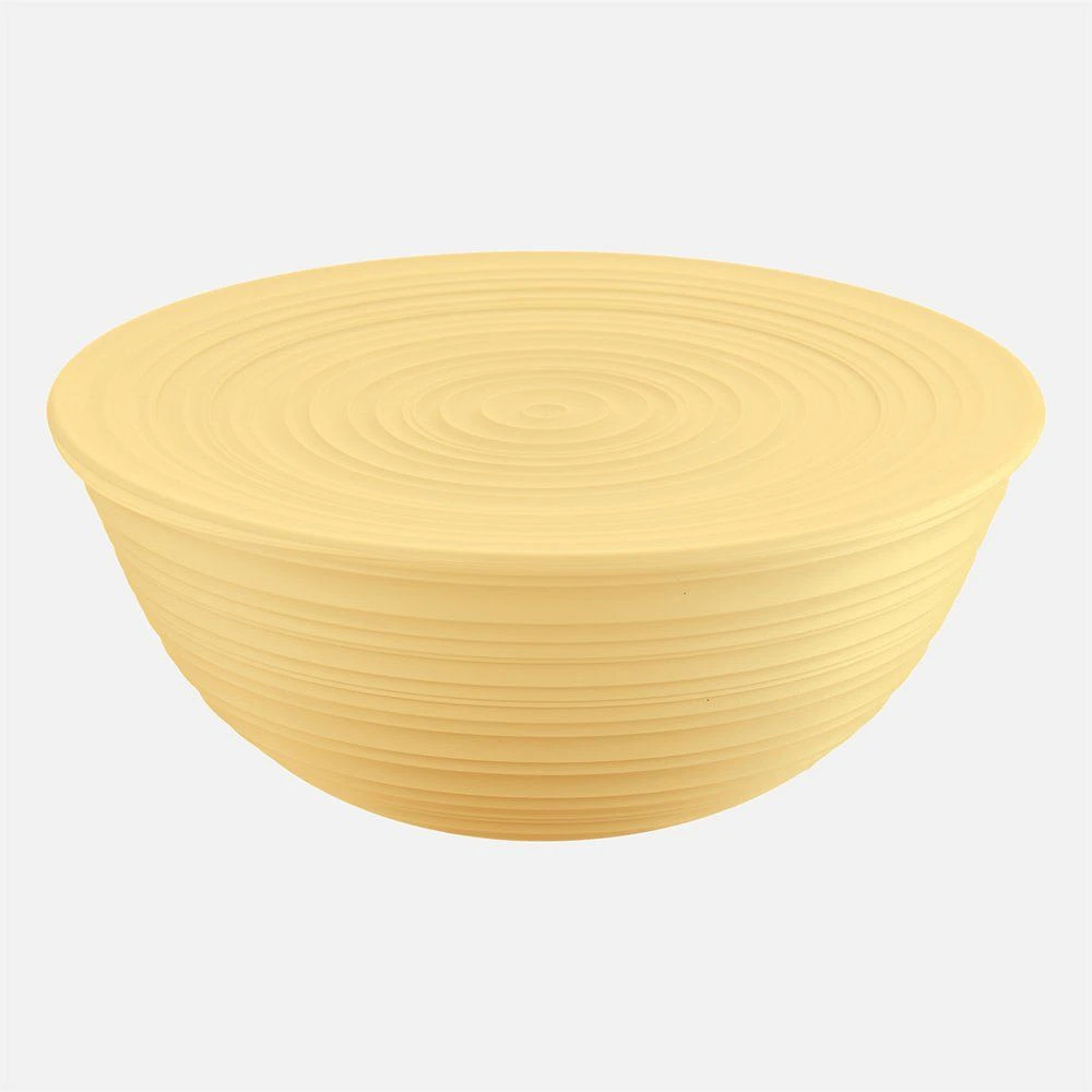 Bol « Tierra » jaune moutarde avec couvercle (30 cm)