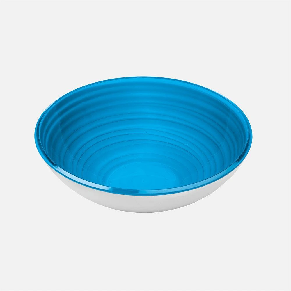 Clear Blue Twist Bowl (22cm)