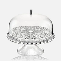 Tiffany Clear Cake Stand with Dome (30cm)