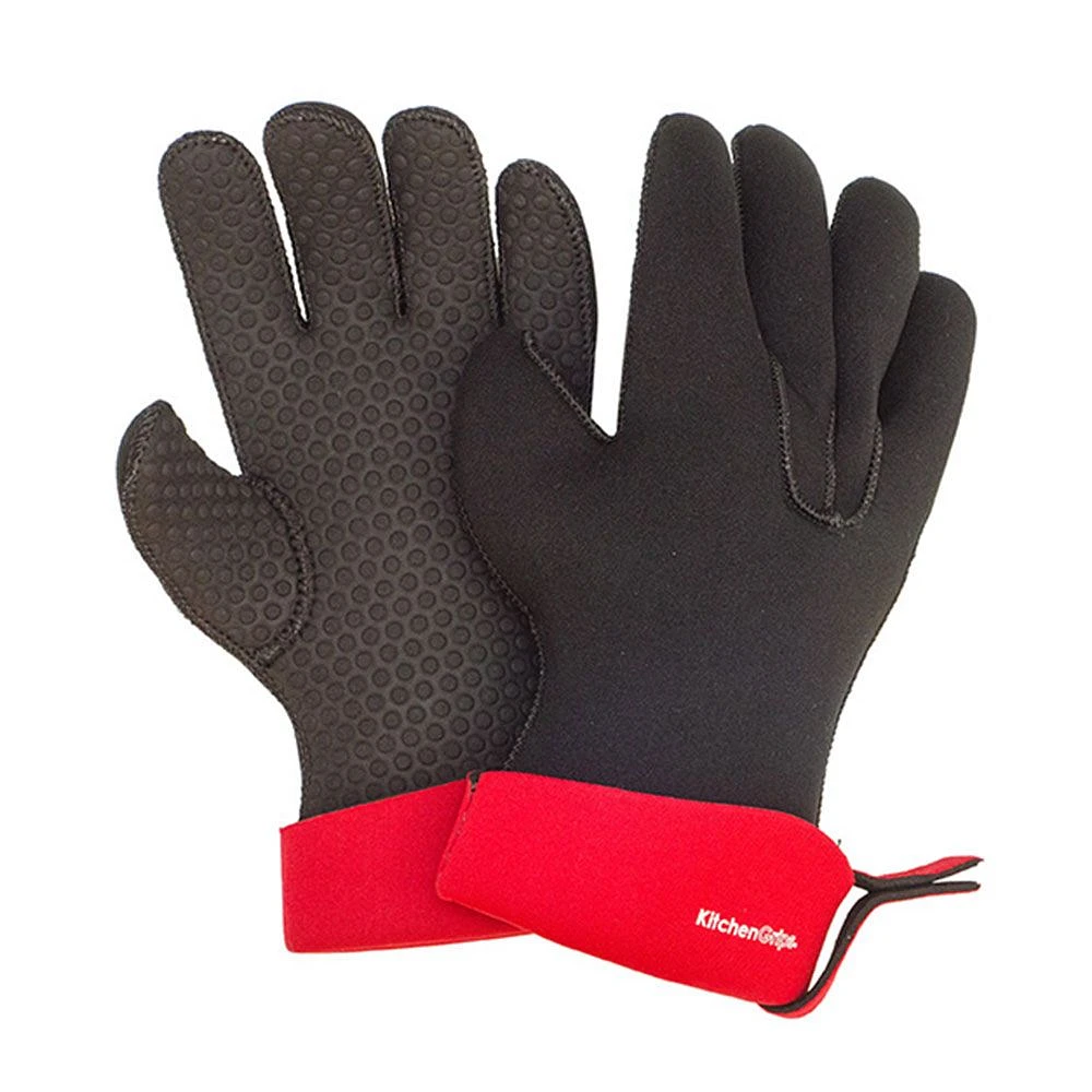 Kitchen Grips Chef's Gloves - Cherry/Black