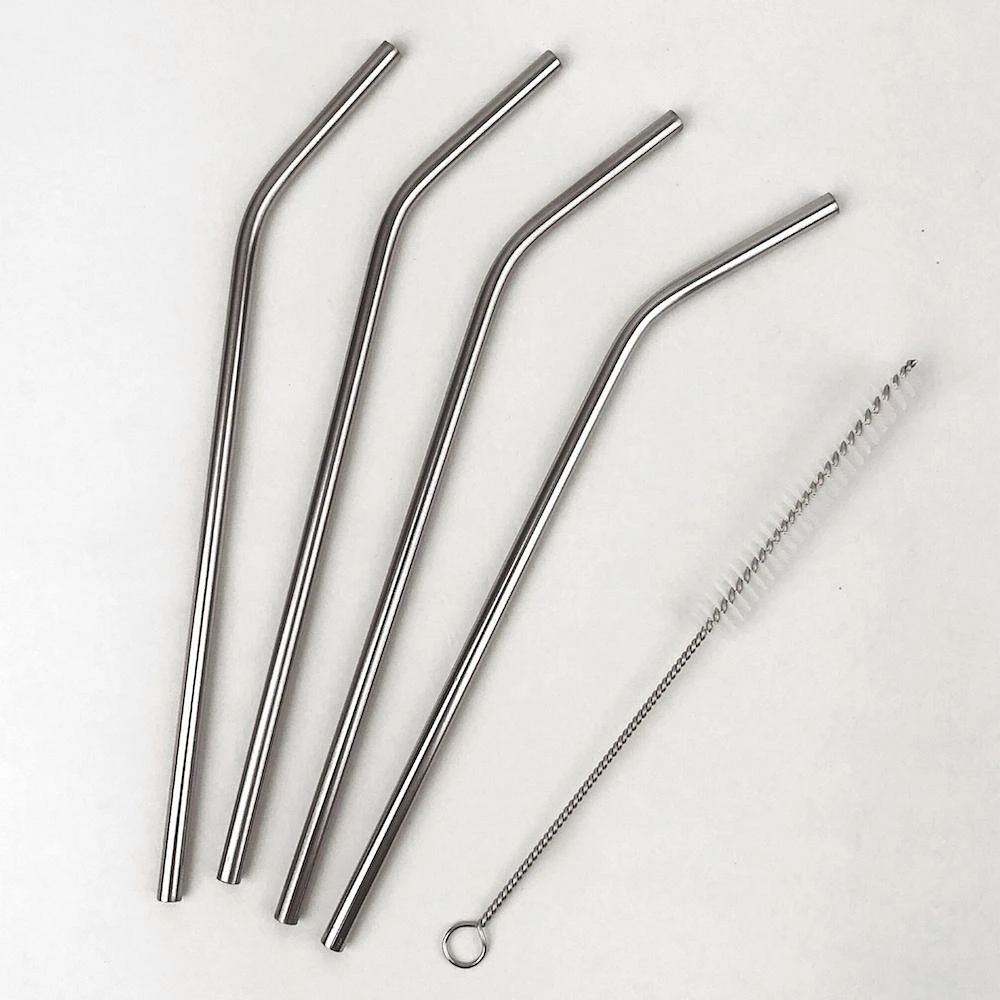 Set of 4 Stainless Steel Straws