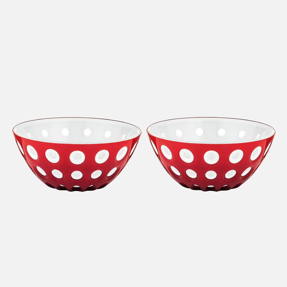 Le Murrine Set of 2 Red/White Bowls (12cm)