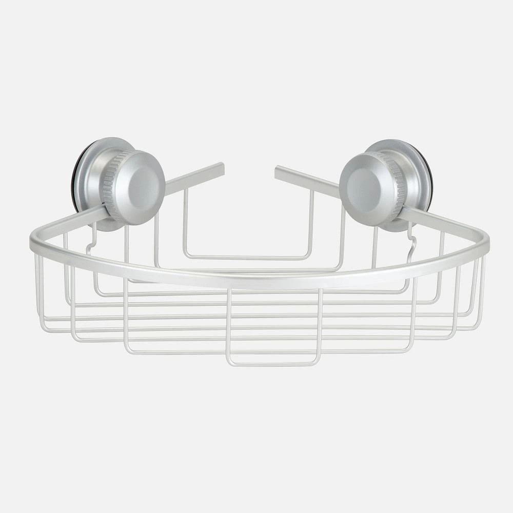 Aluma Suction Lock Corner Basket - Silver