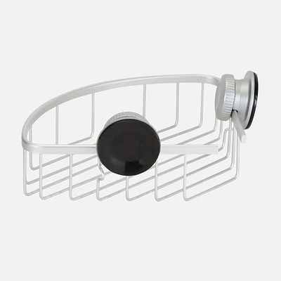 Aluma Suction Lock Corner Basket - Silver