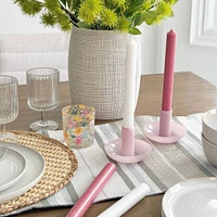 Small Pipe Taper Candle Holder 2 po - Pink