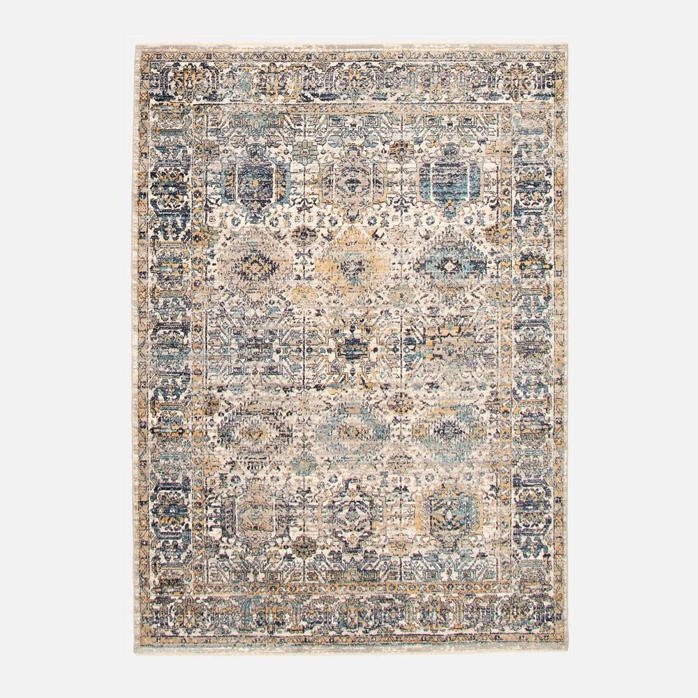 Serenity Blue/Ivory Carpet - 63" x 90"