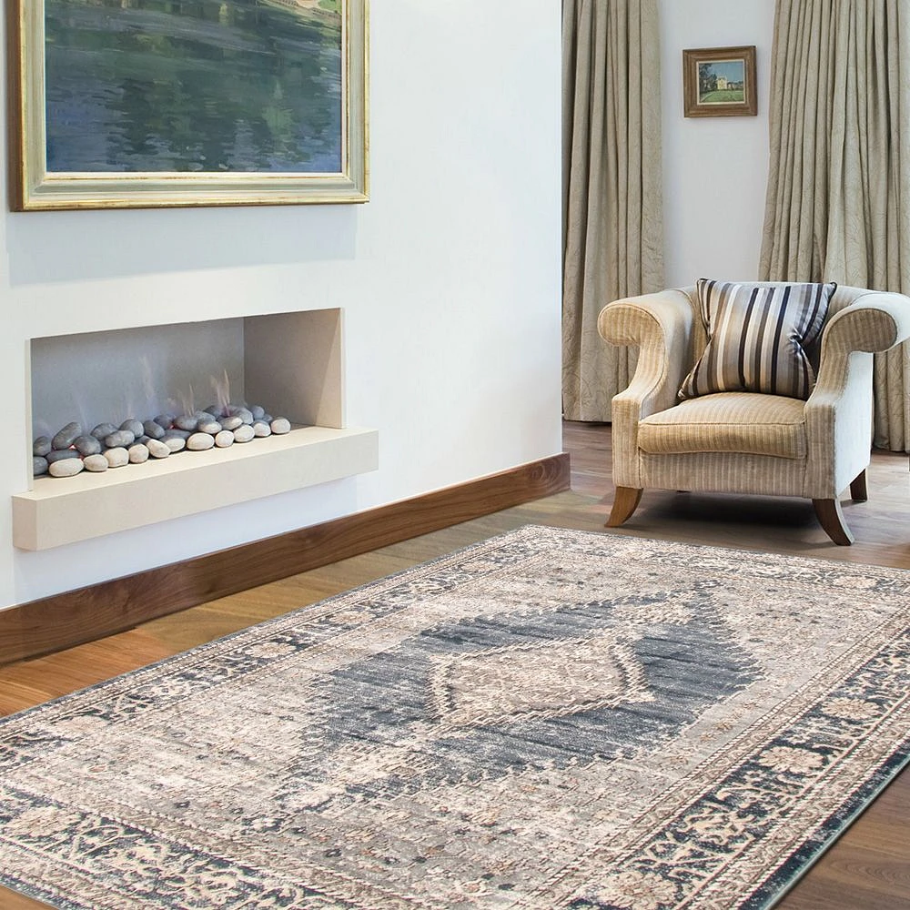 Bijani Blue Rug - 63" x 87