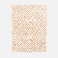 Abstract Ivory & Tan Rug - 79" x 114"