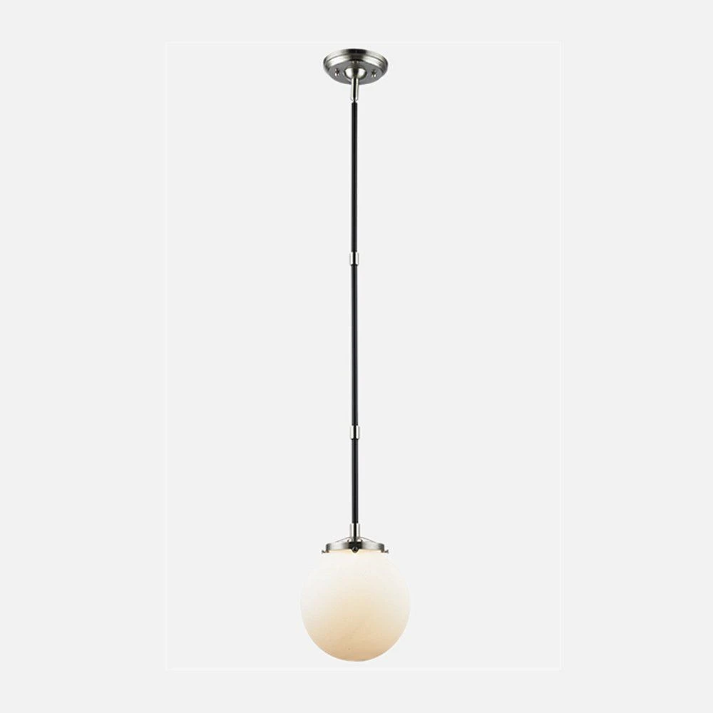 Luminaire simple suspendu nickel brossé « Paris » par Luce Lumen