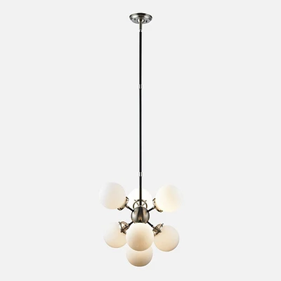 Paris Brushed Nickel -Light Suspended Chandelier by Luce Lumen