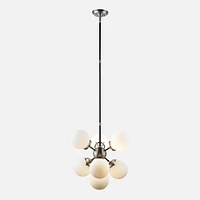 Paris Brushed Nickel -Light Suspended Chandelier by Luce Lumen