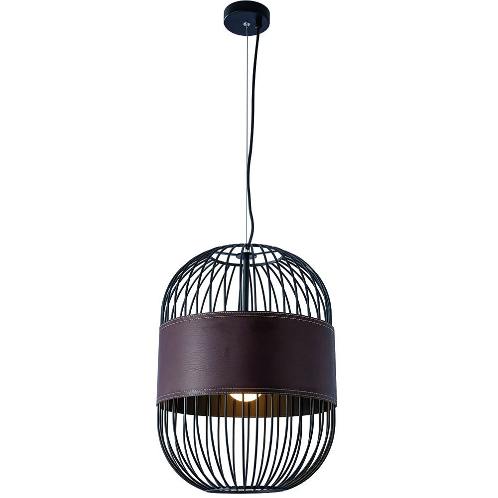 Oval Metal Cage Pendant Light