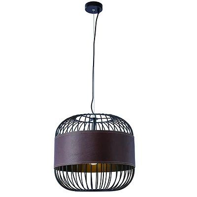 Round Metal Cage Pendant Light