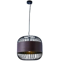 Round Metal Cage Pendant Light