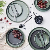 Assiette Uno par ICM - 17 cm, olive