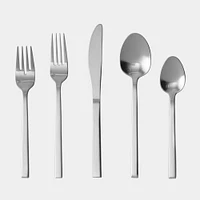 Arrezo Brushed Finished 20-Piece Flatware Set