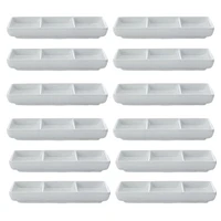 Set of 12 White Basics 3 Sections Dish by Maxwell & Williams