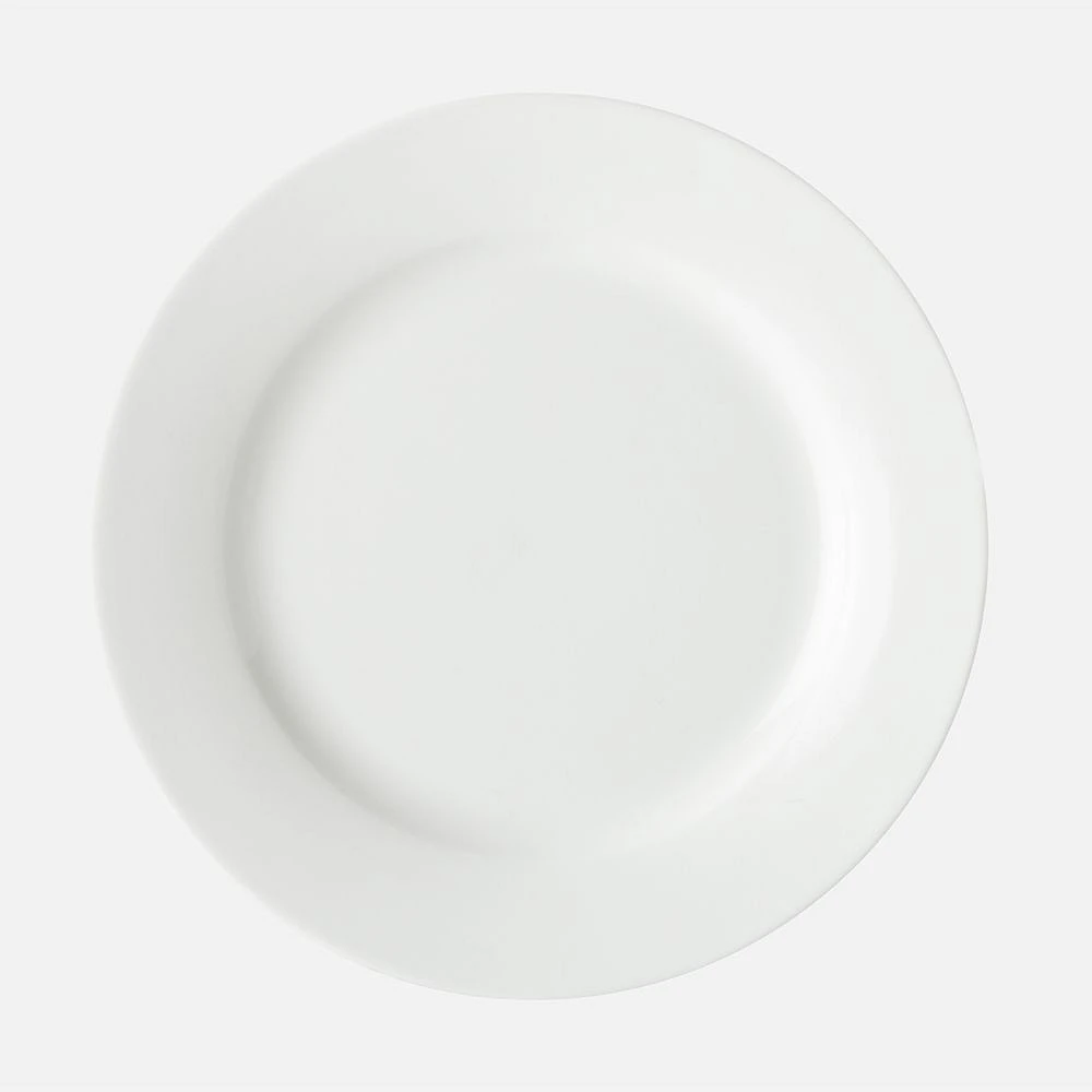 Set of 8 White Basics Rim Appetizer Plates