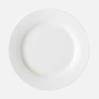 Set of 8 White Basics Rim Appetizer Plates