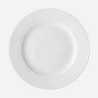 Set of 4 White Basics Rim Dinner Plates