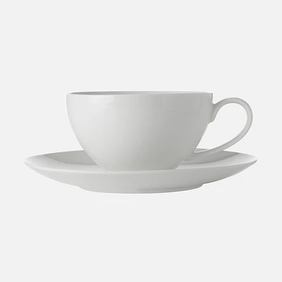 Ensemble de 4  tasses à cappuccino et soucoupes « White Basics »