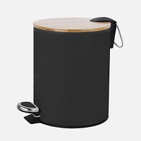 Matte Embossed Pedal Bin, 5L - Black