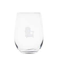 Ensemble de 6 verres à vin sans pied « Muskoka Chair Print » par Cuisivin