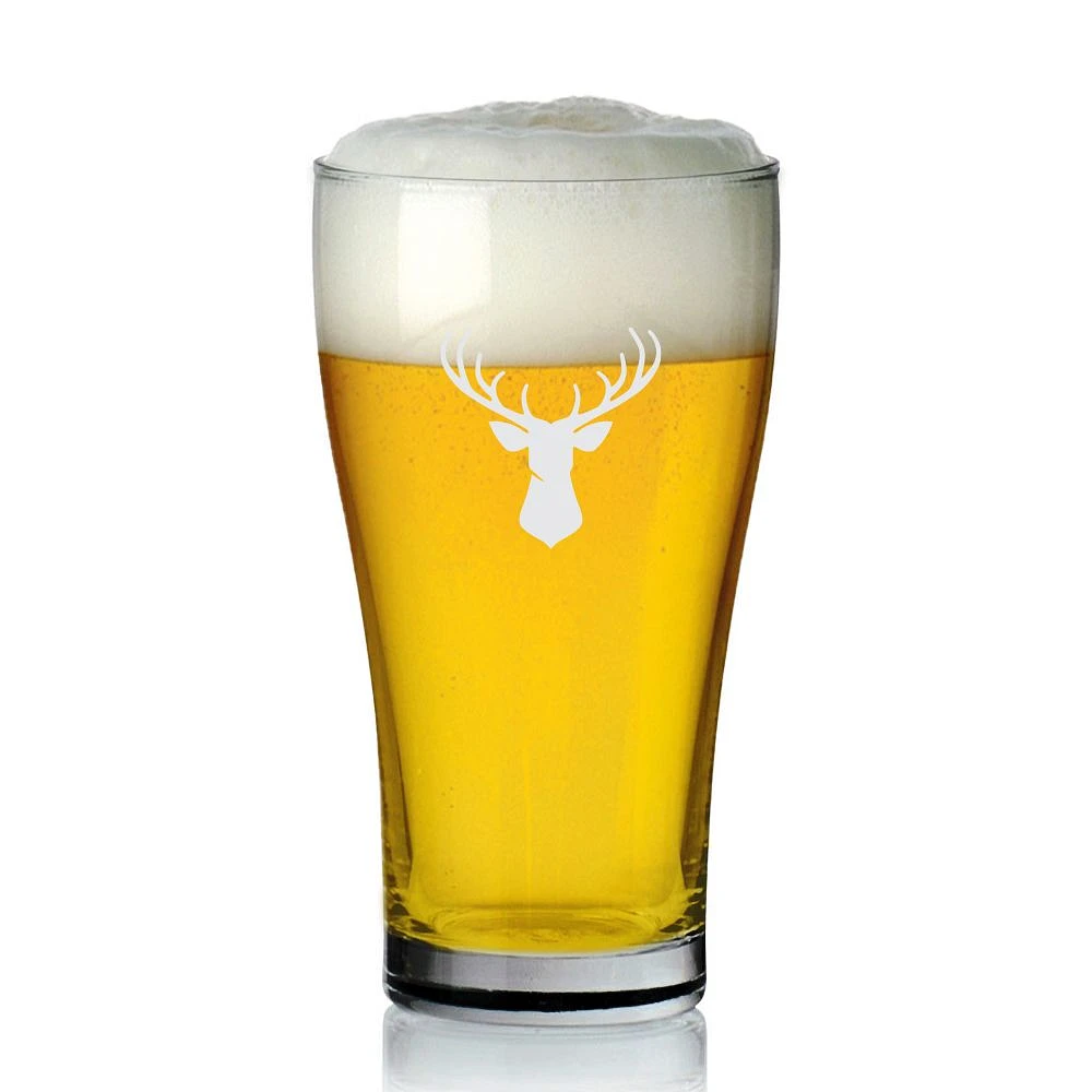 Ensemble de 6 verres à bière avec cerf par Cuisivin