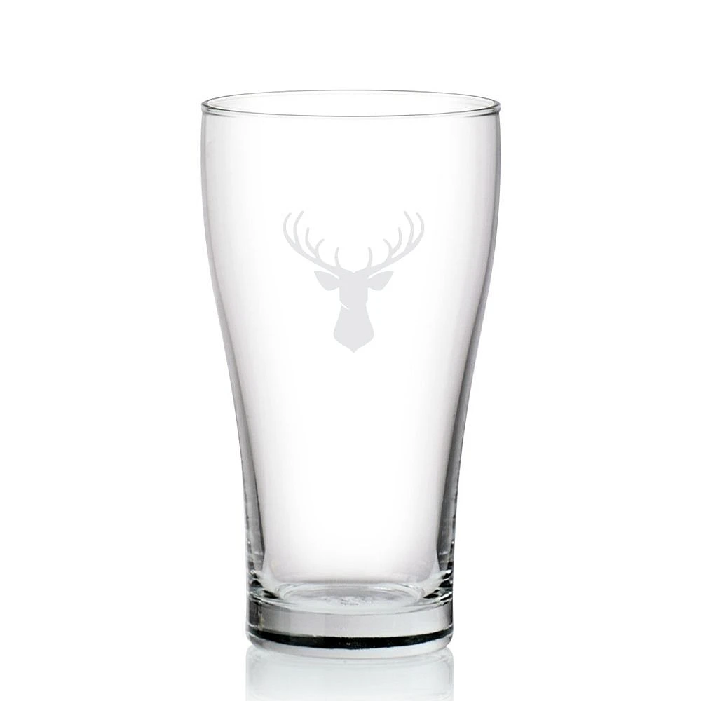 Ensemble de 6 verres à bière avec cerf par Cuisivin
