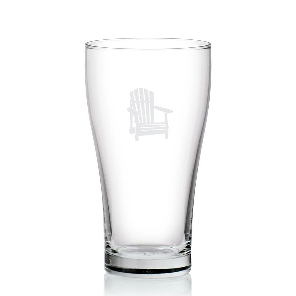 Set of 6 Muskoka Chair Print Beer Glasses by Cuisivin