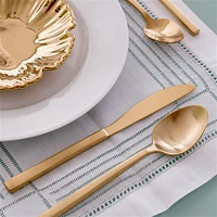 Arezzo Brushed Gold 20-Piece Flatware Set