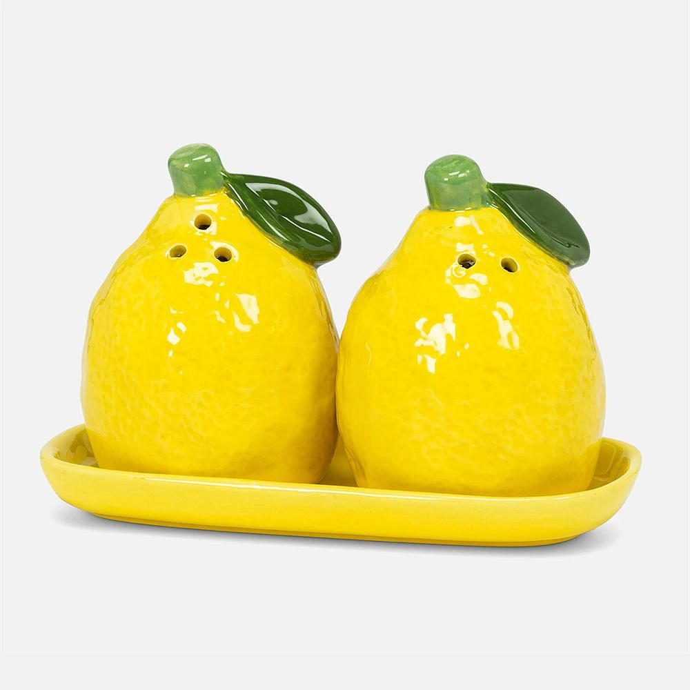 Lemon Salt & Pepper Shaker with Tray