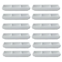 Ensemble de 12 plats à 3 sections « White Basics » par Maxwell & Williams