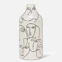 Grand vase avec visages