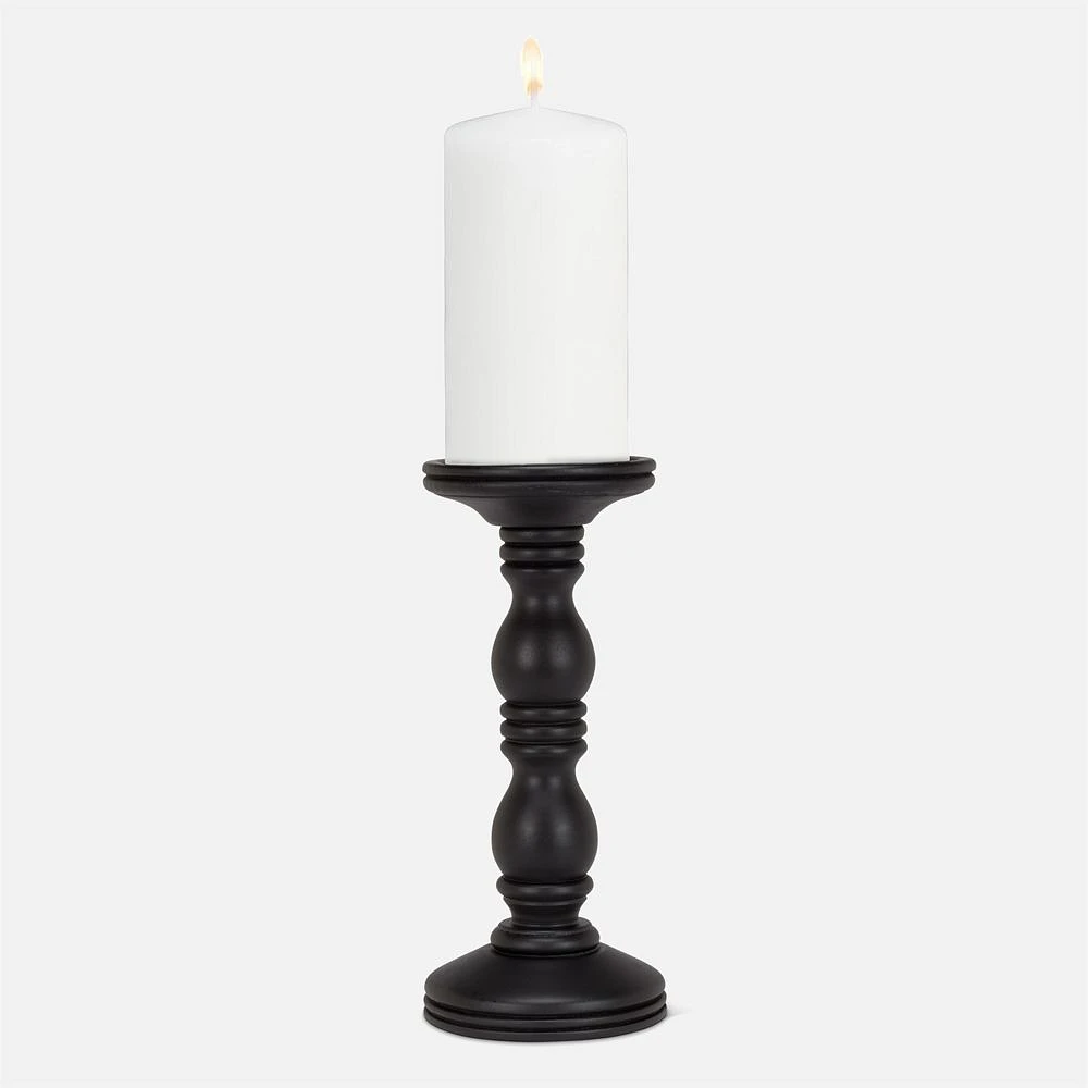 Turned Pillar Candle Holder