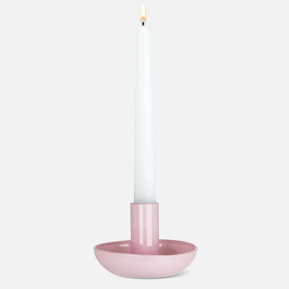 Small Pipe Taper Candle Holder 2 po - Pink