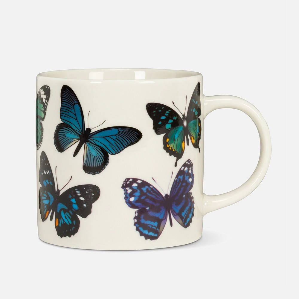 Tasse de papillons bleus  - 14 oz