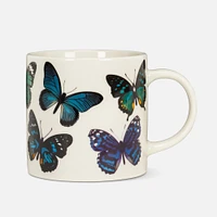 Allover Blue Butterfly Mug - 14 oz