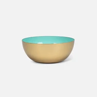 Mini Enamel Bowl, 4" - Aqua 