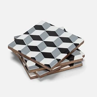 Set of 4 Grey Mosaique Coasters