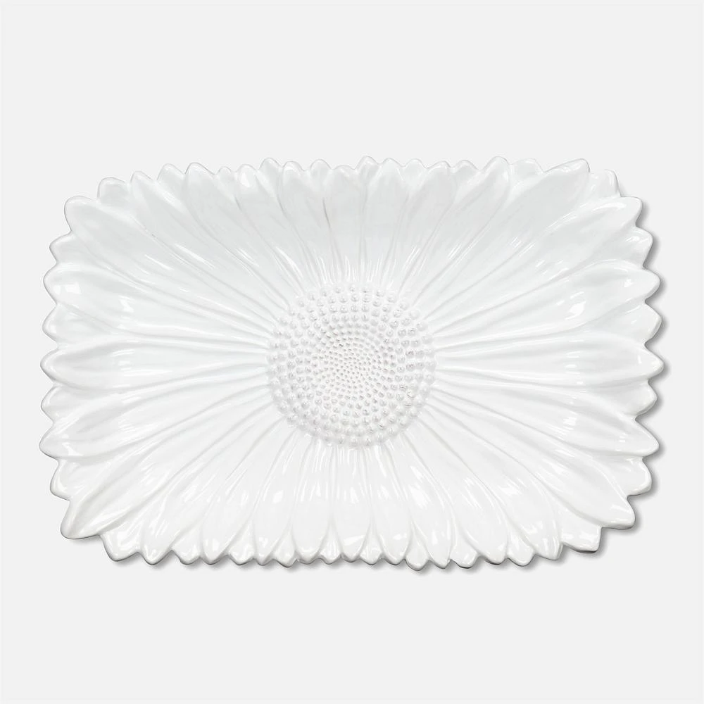 Rectangle Flower Platter - 8.5" x 13"