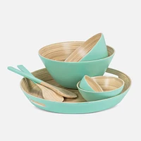 Abbott Round Tray with Handles 16.5" - Turquoise