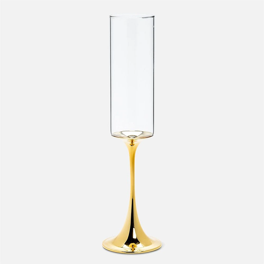 Gold-Stemmed Champagne Flute